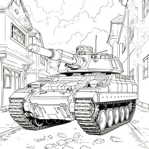 Раскраска сверхсекретный танк