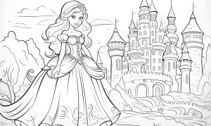 Раскраска принцесса «Фееричная княжна»