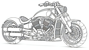 Раскраска мотоцикл «Адреналин на колесах»
