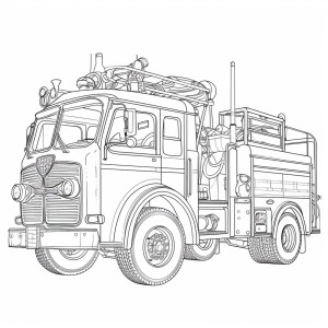 Раскраска пожарная машина «Огнедымка»