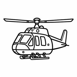 Раскраска воздушный вертолет