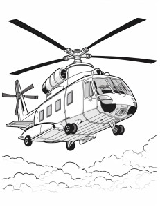 Раскраска вертолет «Снегирь»