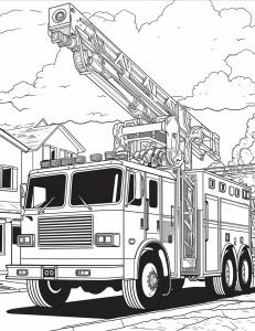 Раскраска пожарная машина «Пенный кулак»
