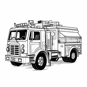 Раскраска пожарная машина «Пламенеподавитель»
