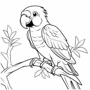 Раскраска волнистый попугай