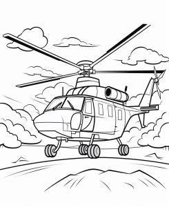 Раскраска вертолет «Крылатые мечты»