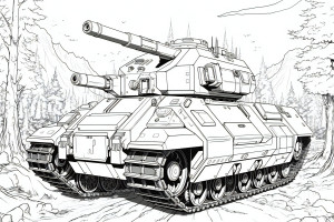 Раскраска танк «Гипердракон»