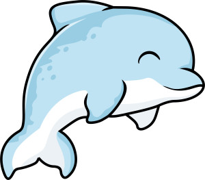 Раскрашенная картинка: дельфин по точкам