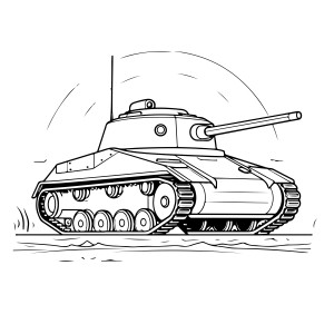 Раскраска танк «Стальной монстр»