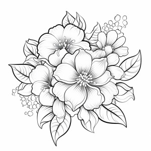 Раскраска цветок «Радужные переливы»