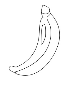 Раскраска питательный банан