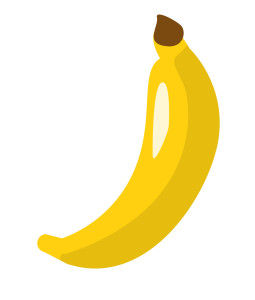 Раскрашенная картинка: питательный банан