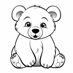 Раскраска игрушечный маленький медвежонок