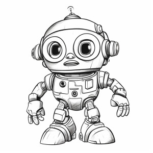 Раскраска робот «Маленький умник»