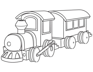 Раскраска игрушечный поезд