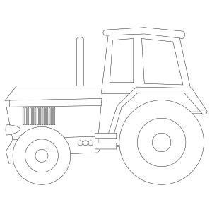 Раскраска старый трактор