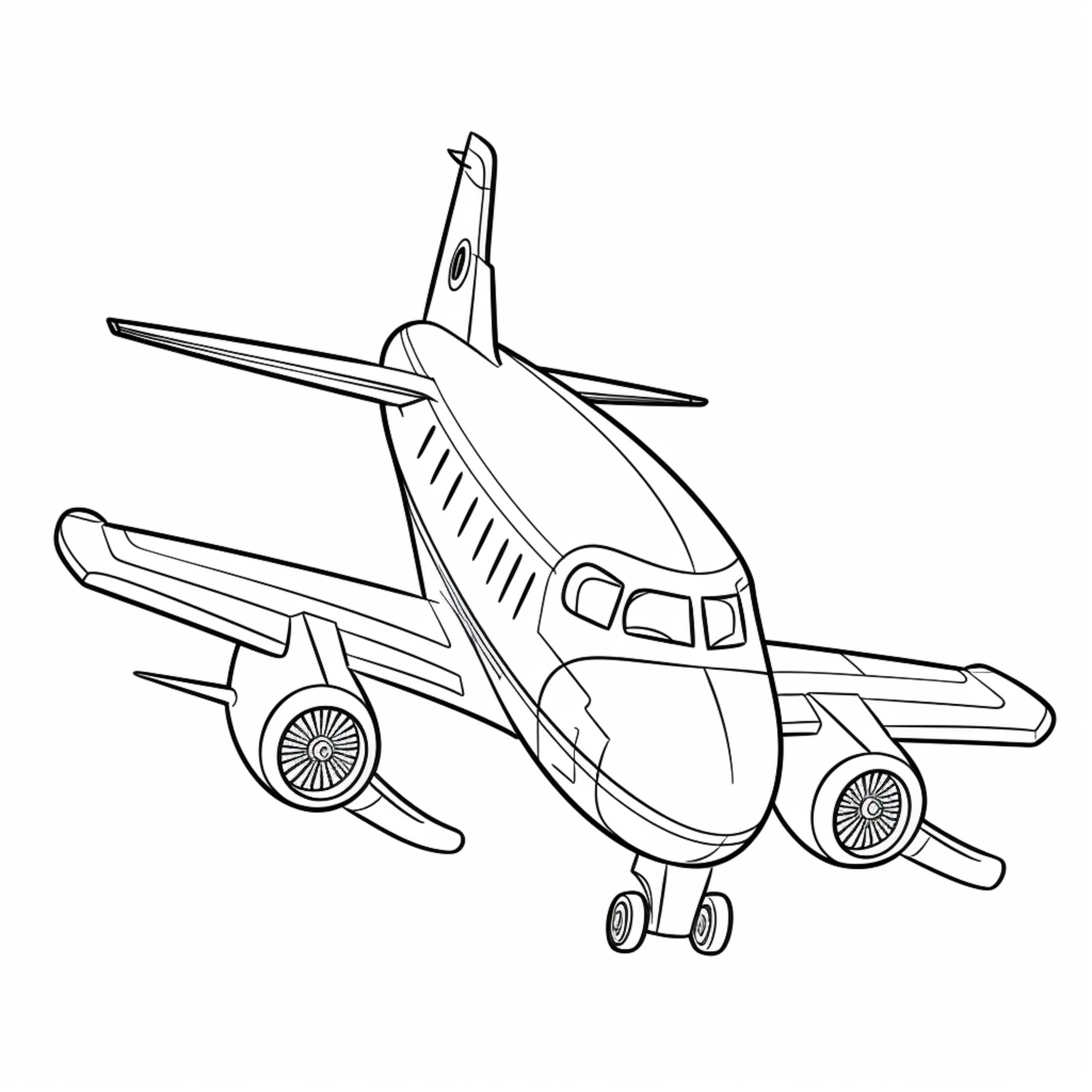 Раскраска самолет «Крылатая птица» формата А4 в высоком качестве