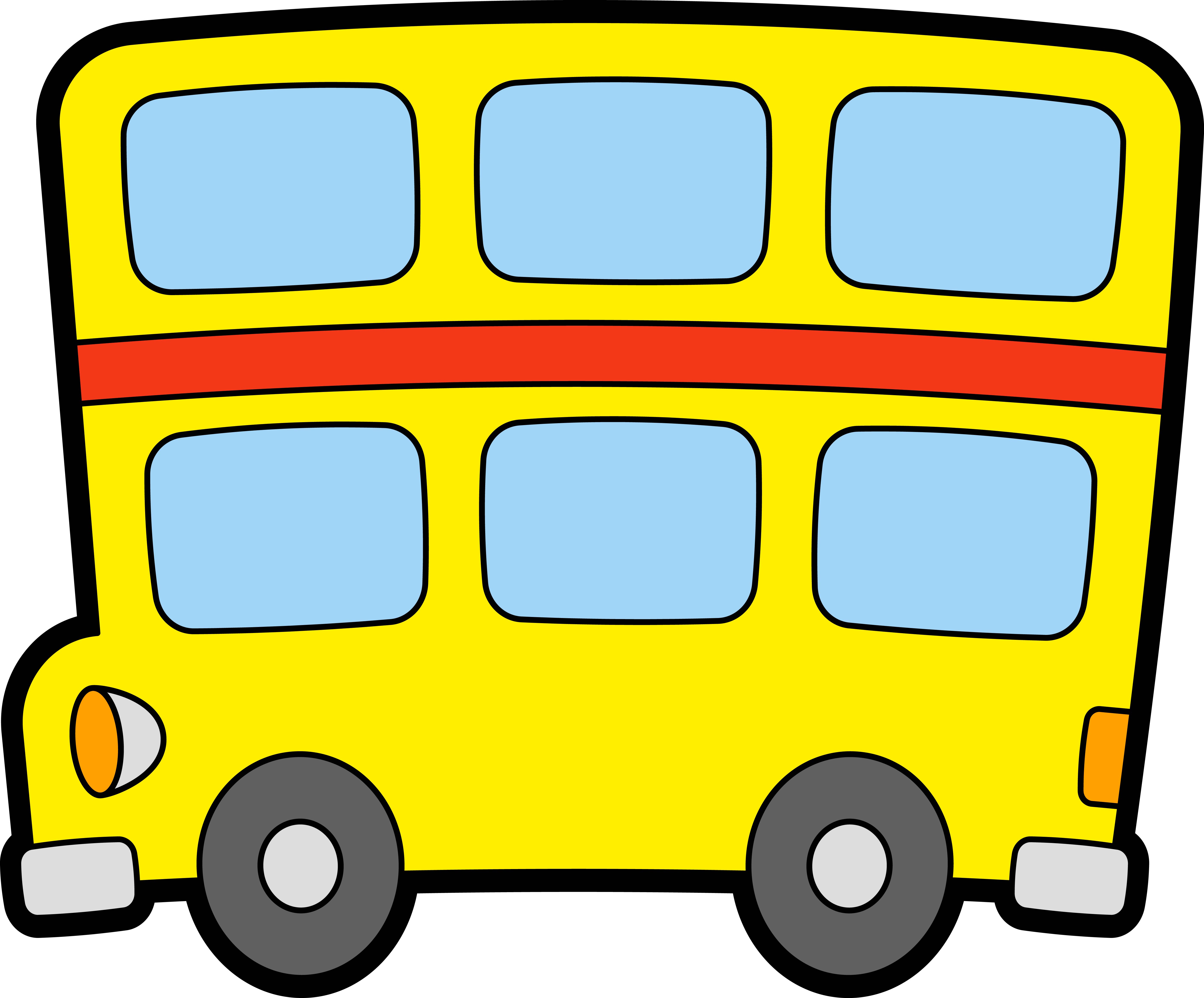 Раскраска мультяшный Лондонский автобус двухэтажный формата А4 в высоком качестве