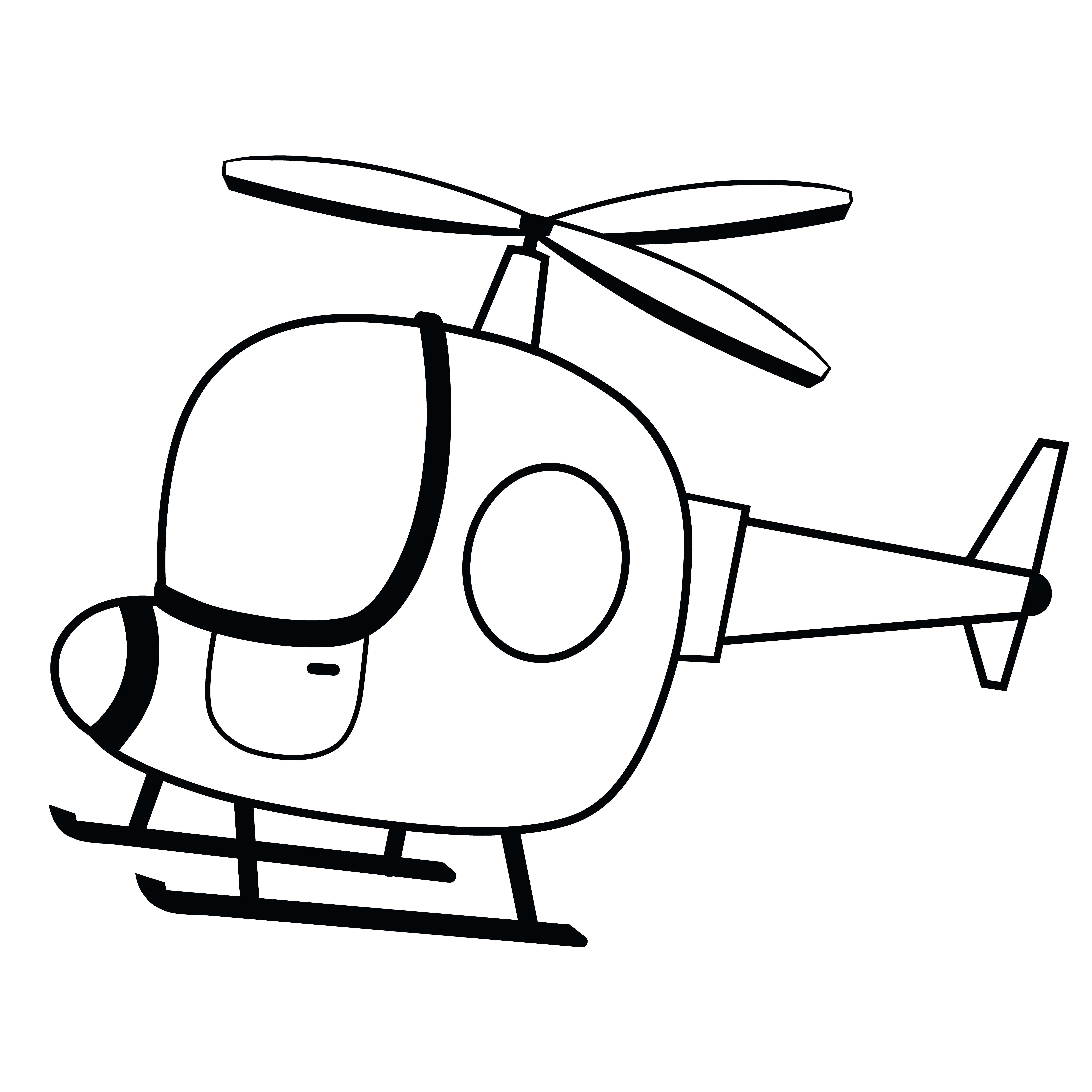 Раскраска вертолет «Летающая игрушка» формата А4 в высоком качестве