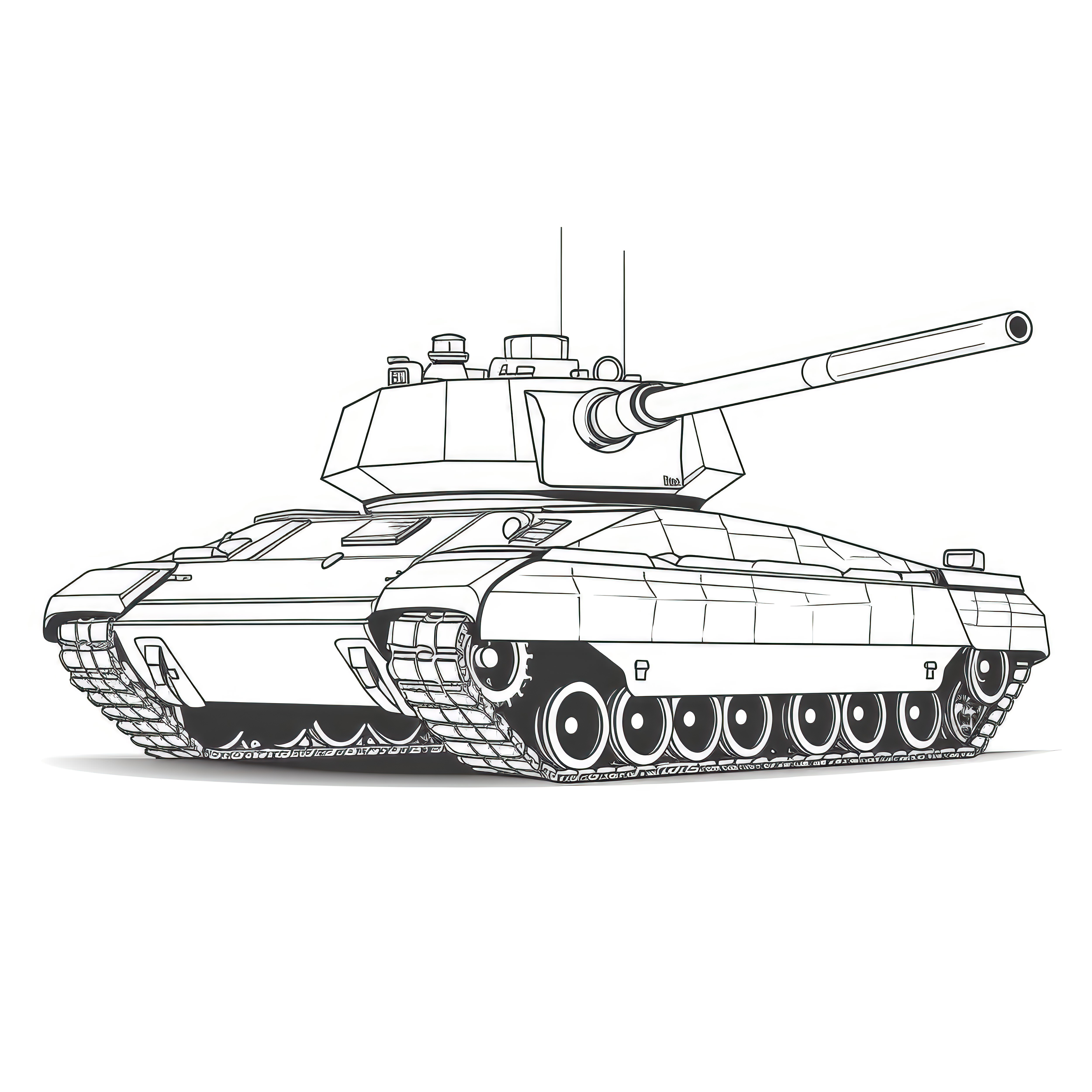 Раскраска танк «Король пустыни» формата А4 в высоком качестве