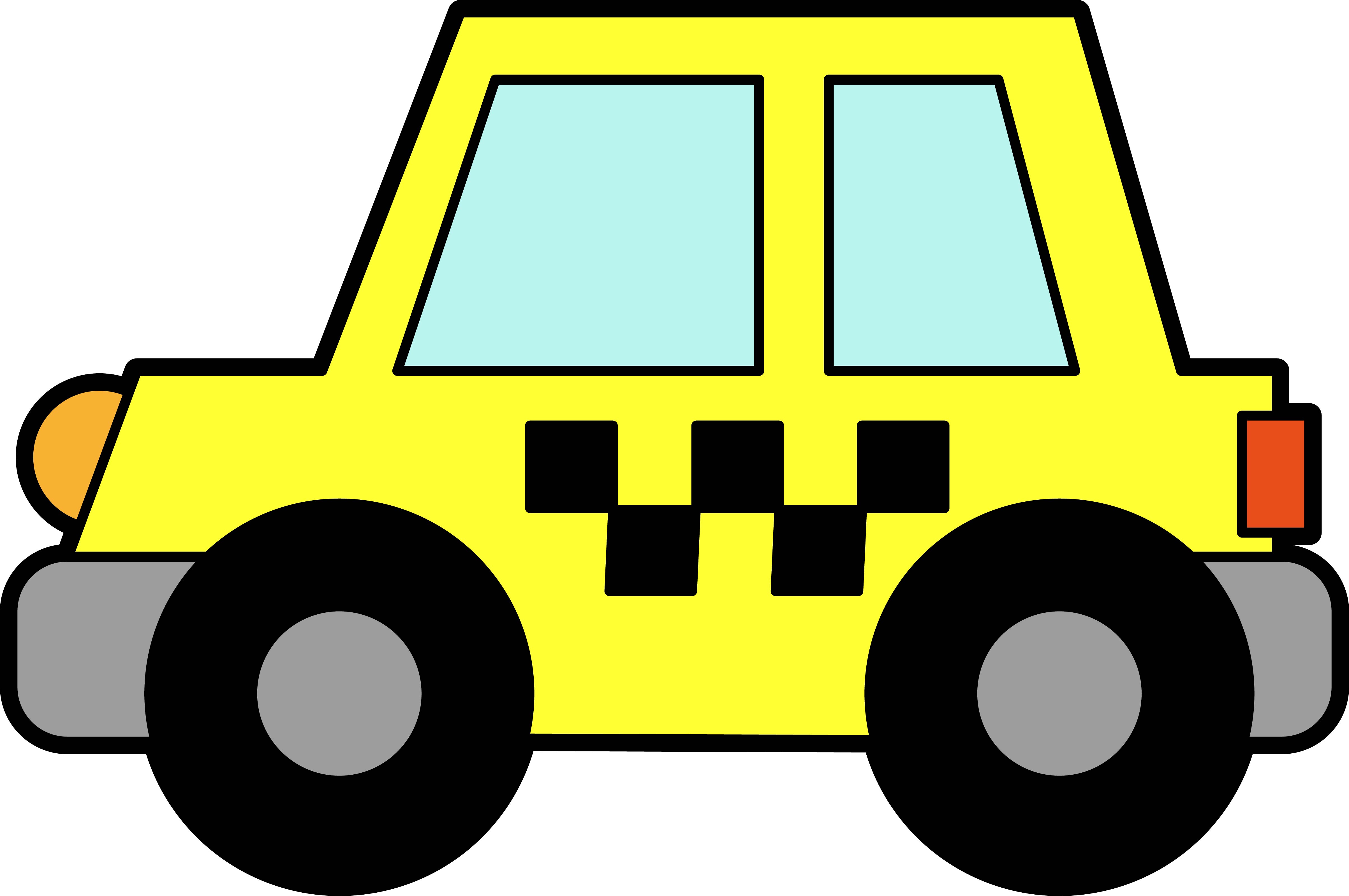Образец раскрашенной картинки такси лего