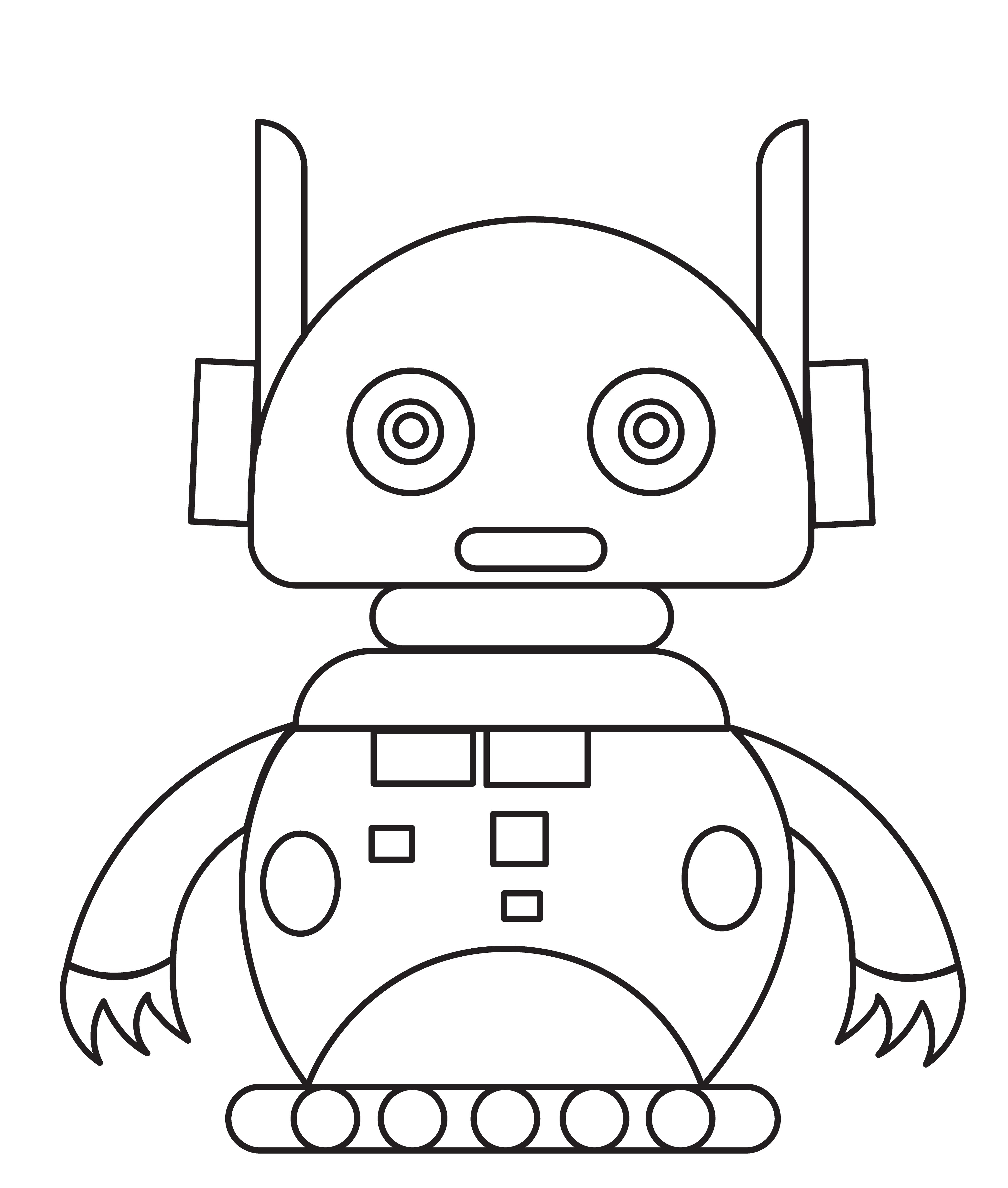 Раскраска робот андроид с когтями формата А4 в высоком качестве