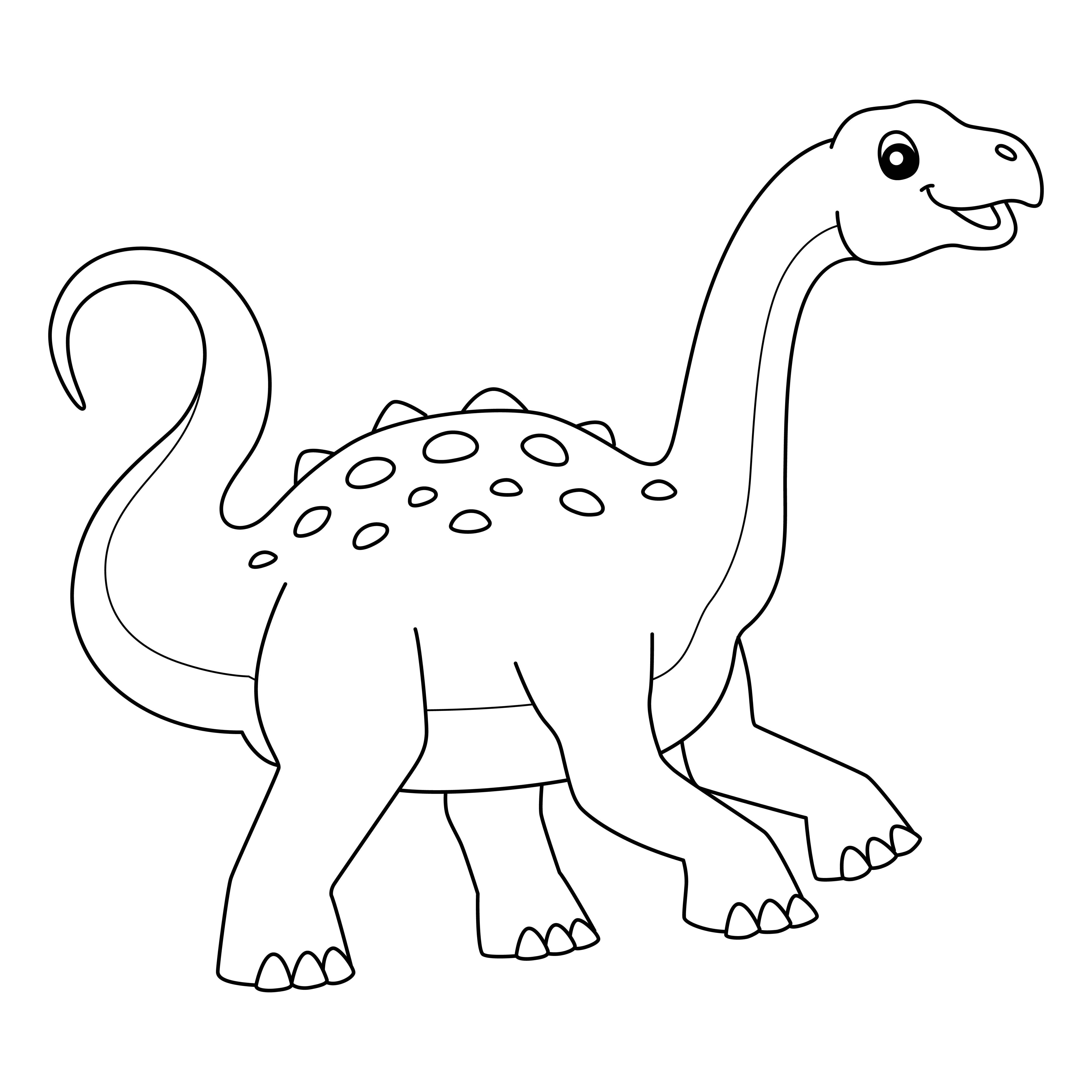 Раскраска динозавр Неукензавр формата А4 в высоком качестве