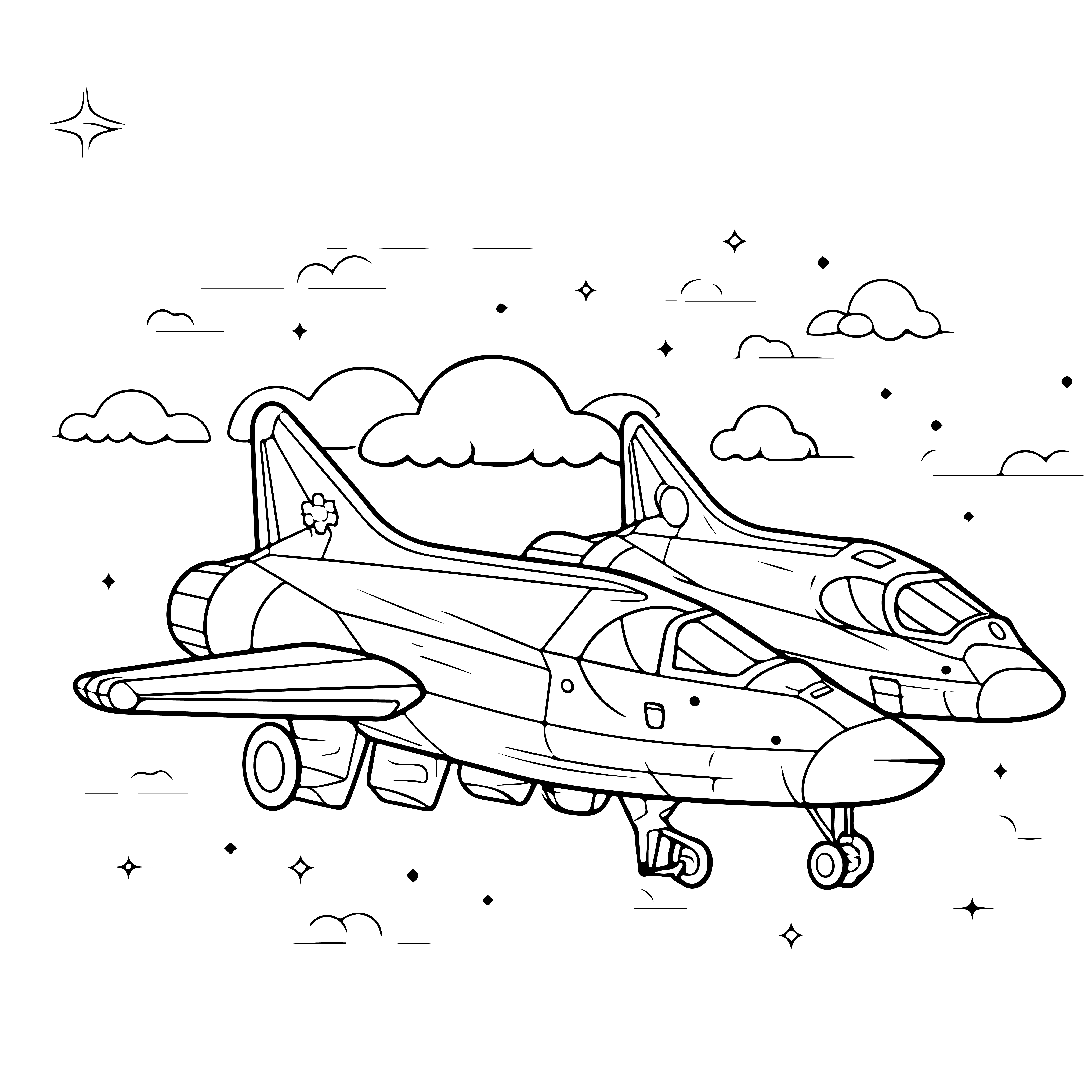 Раскраска истребитель «Воздушный гонщик» формата А4 в высоком качестве