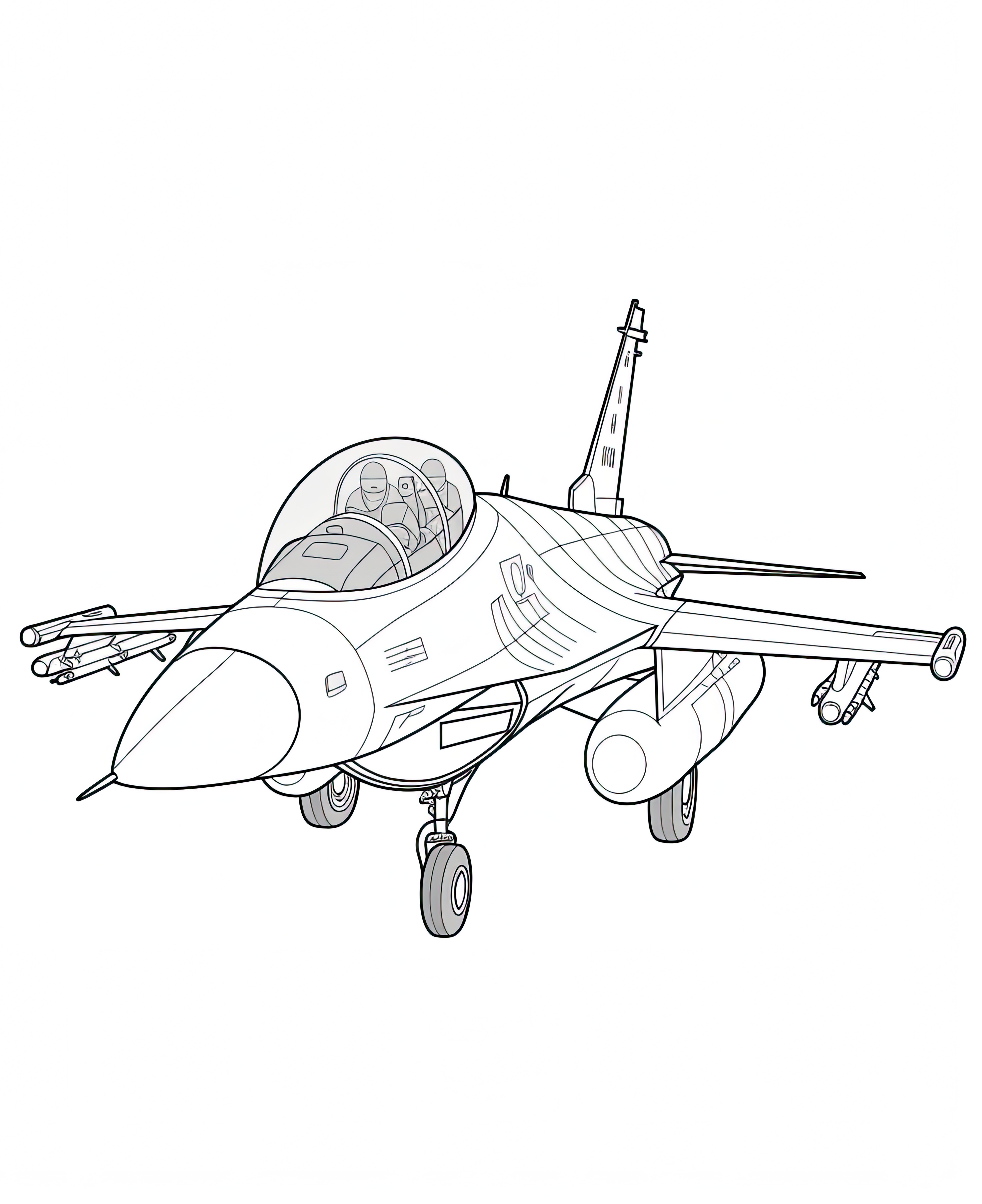 Раскраска боевой самолет истребитель формата А4 в высоком качестве