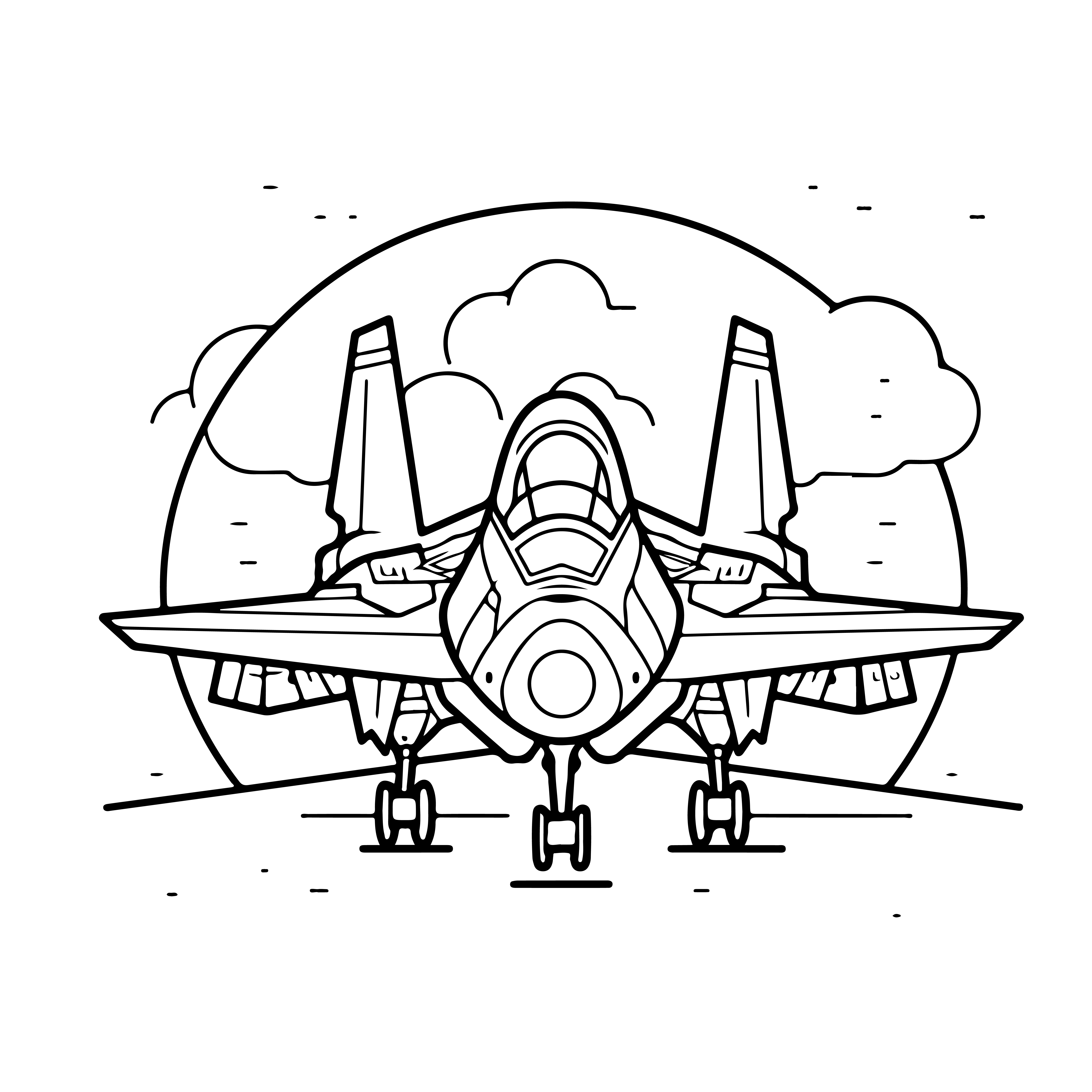 Раскраска истребитель «Военный охотник» формата А4 в высоком качестве