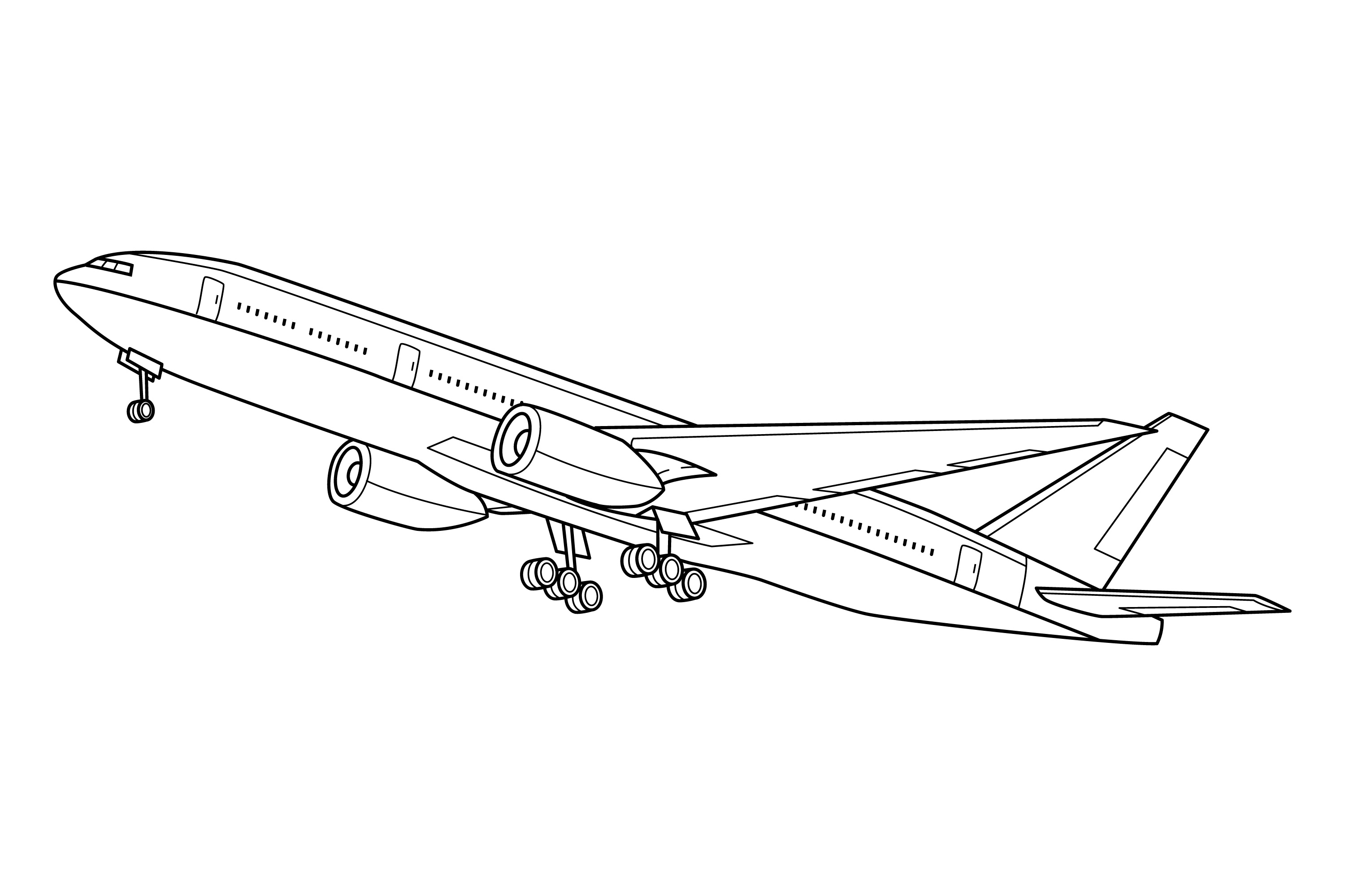 Раскраска самолет «Серебряные крылья» формата А4 в высоком качестве