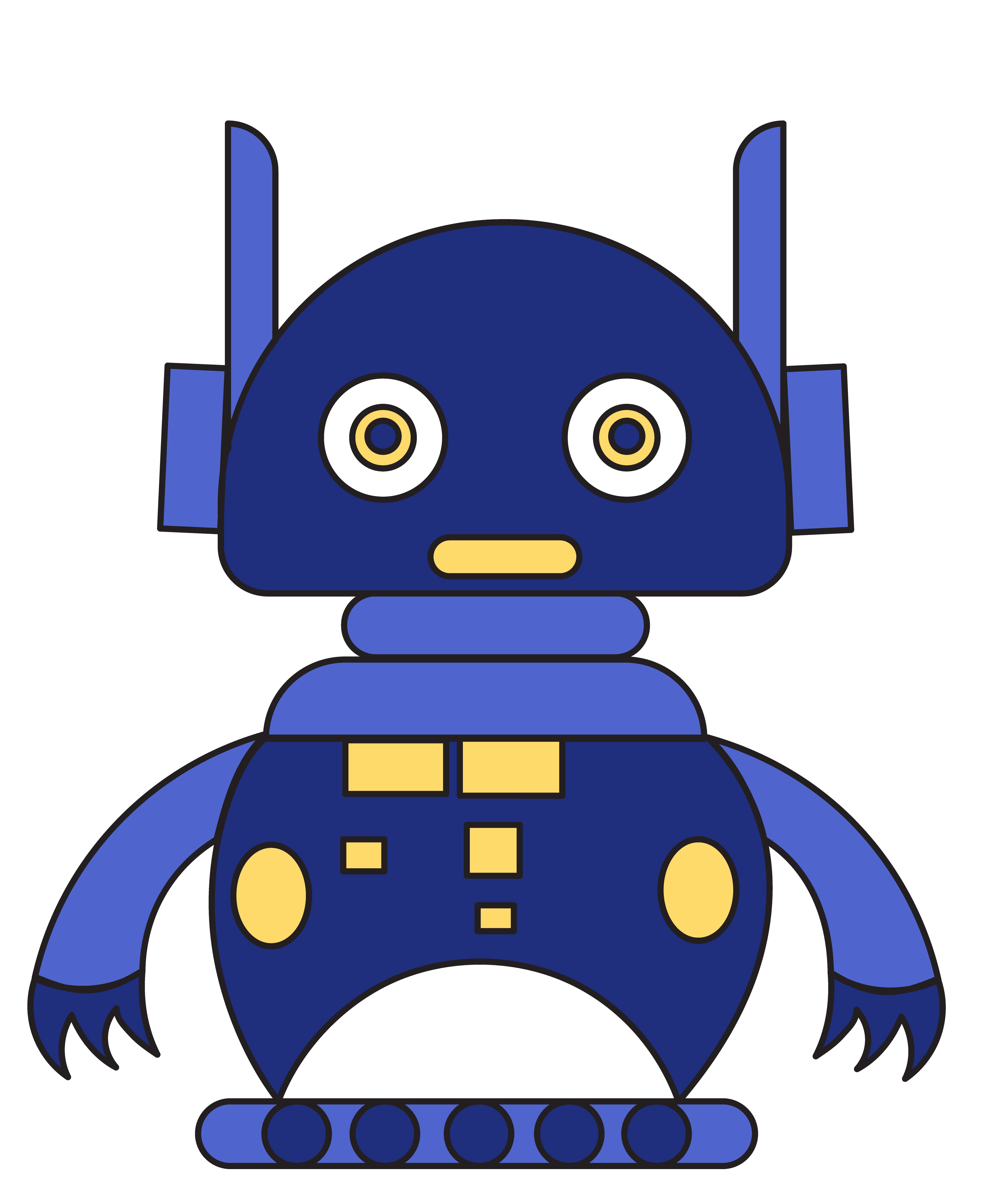 Раскраска робот андроид с когтями формата А4 в высоком качестве